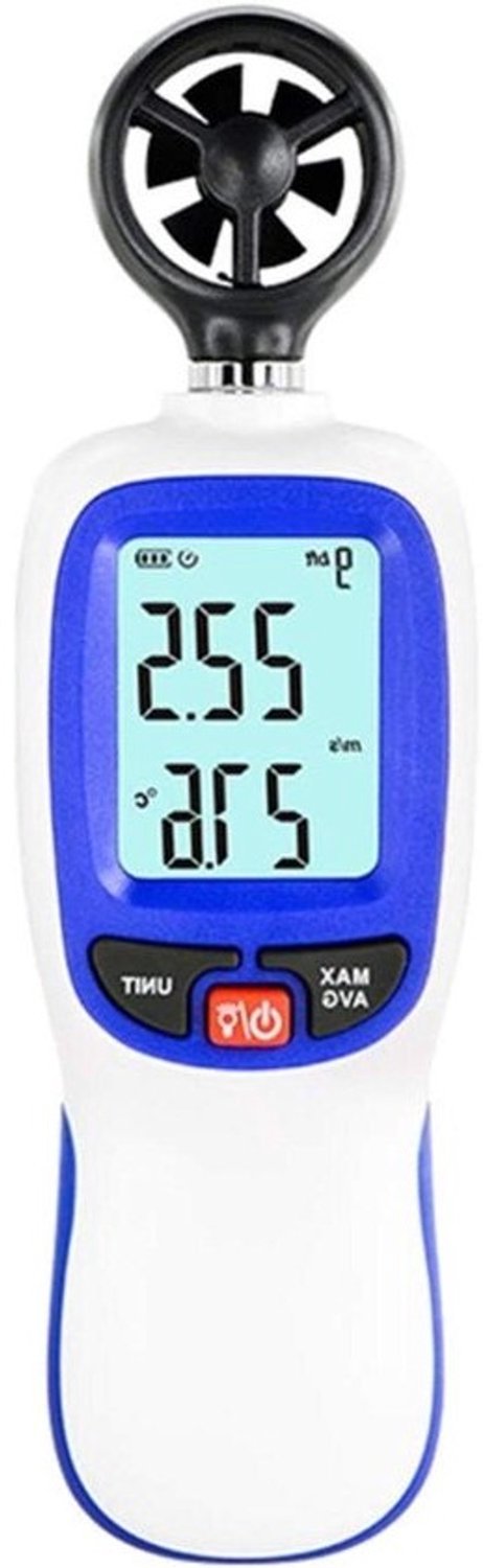 Digitale Windmeter - Anemometer - Windsnelheid meten - Data Hold-functie - 185x55x30mm - Zwart