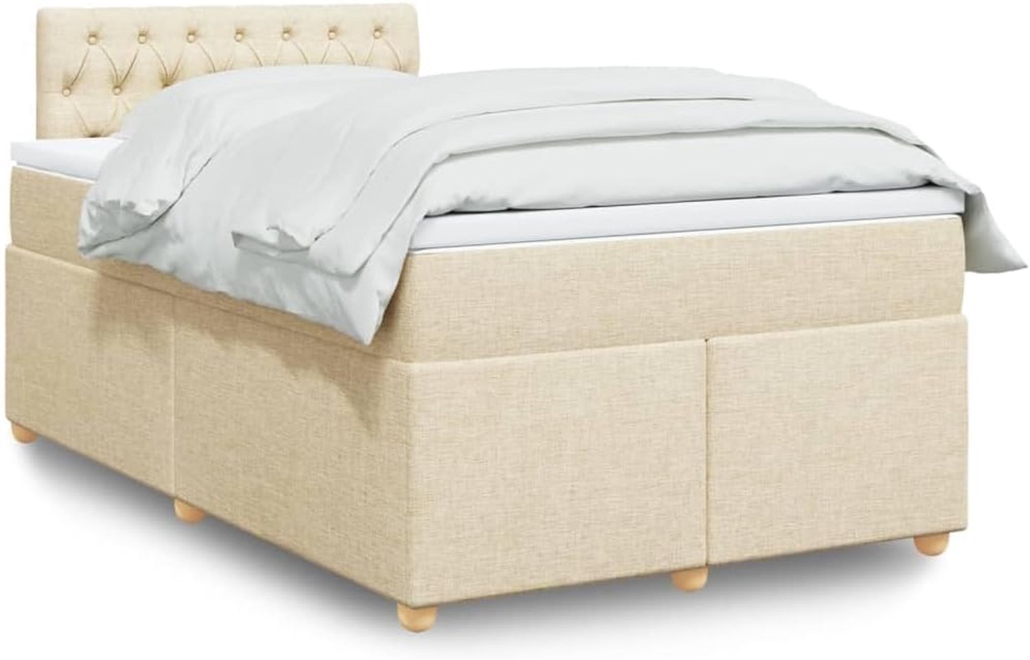 Boxspringbed pocketveringmatras crème 120x200 cm