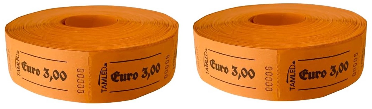 Bonrol € 3,00 - 2 rollen met perforaties