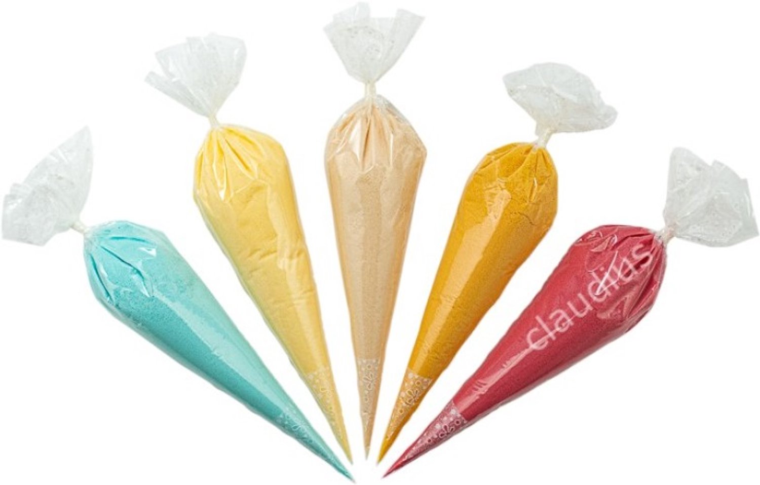 Claudius Scrubzout Rainbow - 500 gram in puntzak wit - hamam, vanille, amandel, appel-kaneel en fruity melon - Hydraterende Lichaamsscrub - Body Scrub