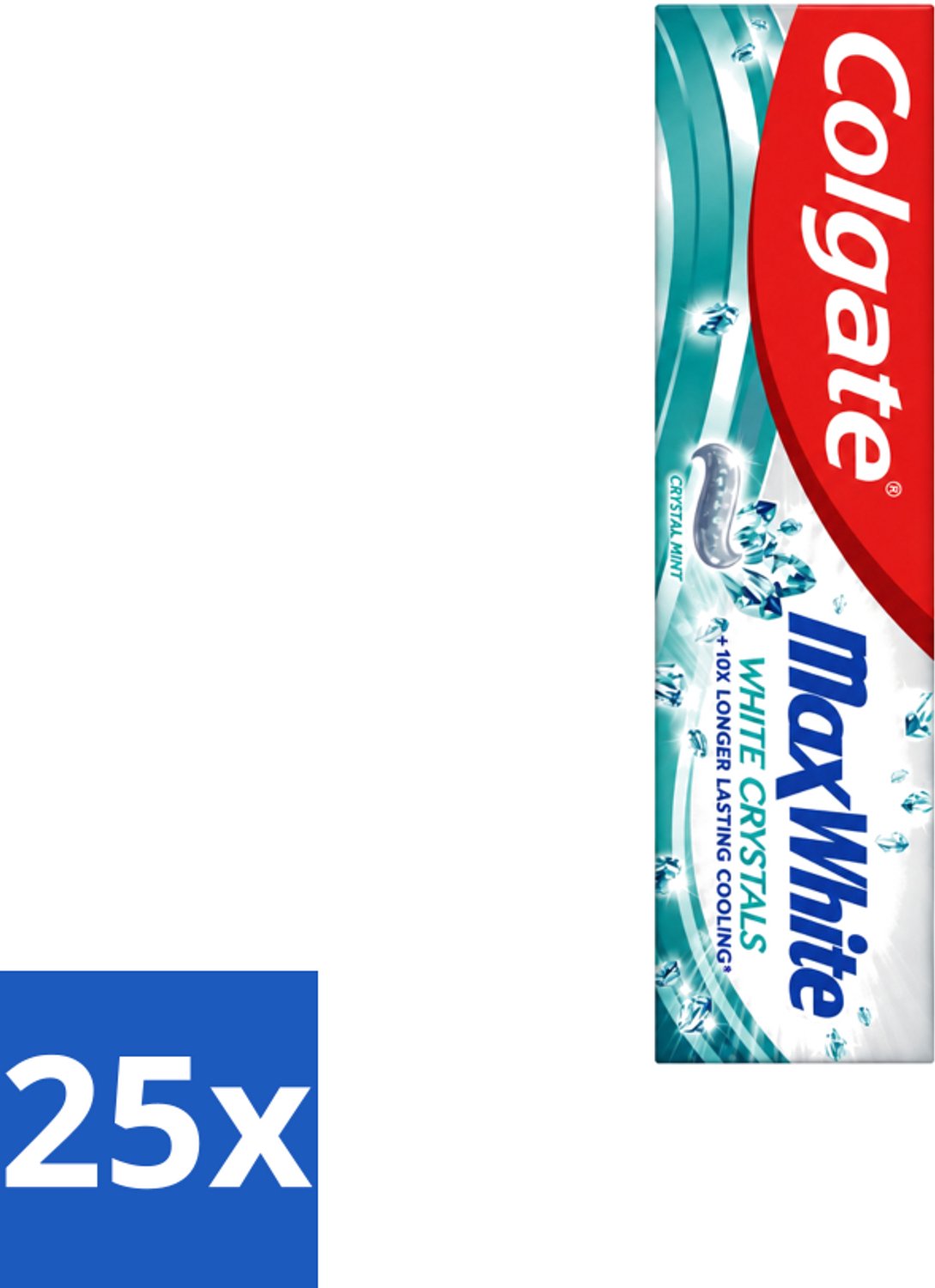 25 x Colgate - Max White - Whitening Crystals - Tandpasta - 100ml - Voordeelverpakking - 25 stuks