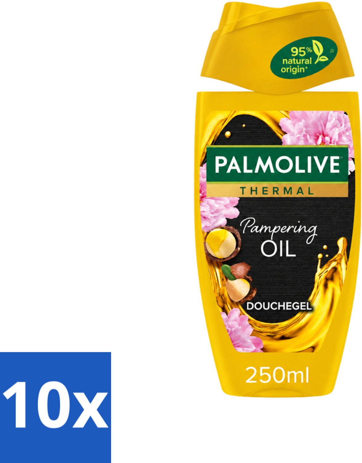 10 x Palmolive Thermal - Douchegel - Pampering Oil - Verzorgend & Herstel - 250 ml - Voordeelverpakking - 10 stuks