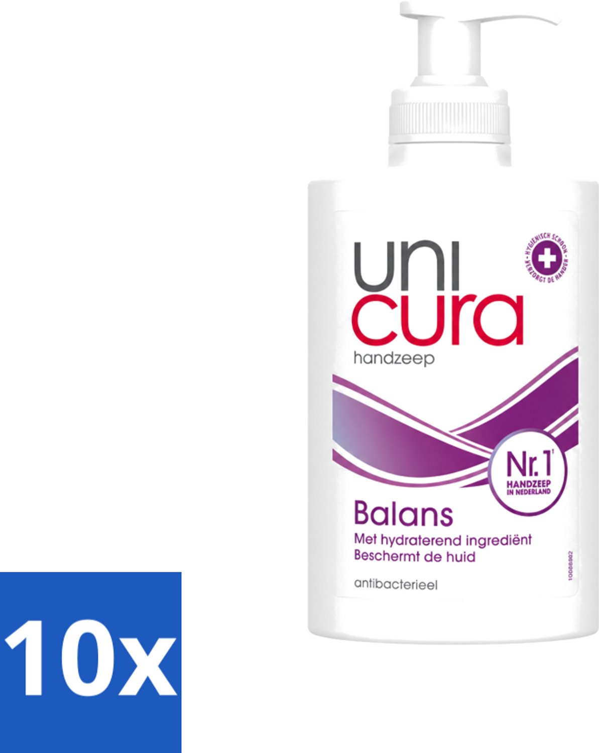 10 x Unicura - Vloeibare Handzeep - Anti Bacterieel - Balans - 250 ml - Voordeelverpakking - 10 stuks