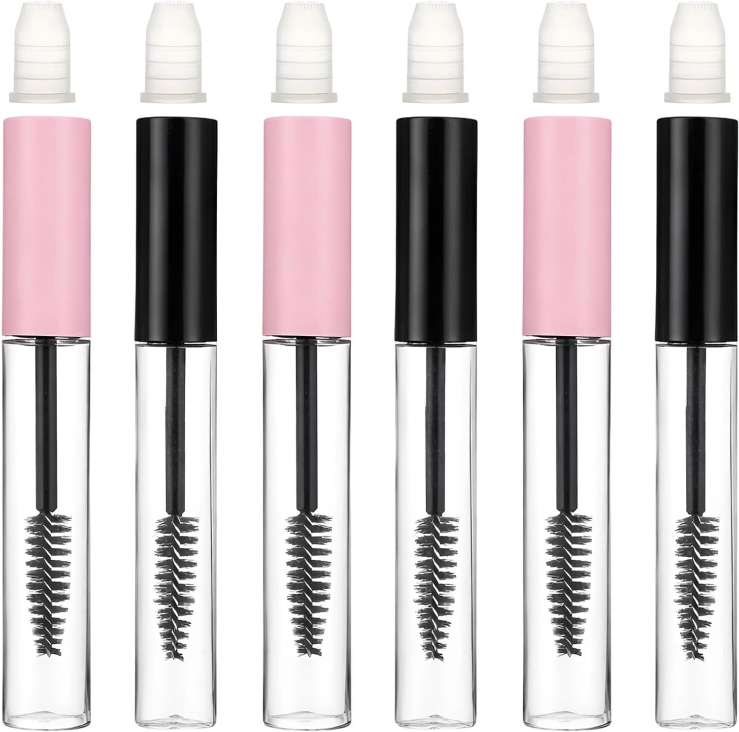 6 stuks 10 ml lege mascarabuisjes met wimperstokje, lege mascaraflessen met borstel Premium wimpercrème containerfles met lekkagestoppen voor reizen