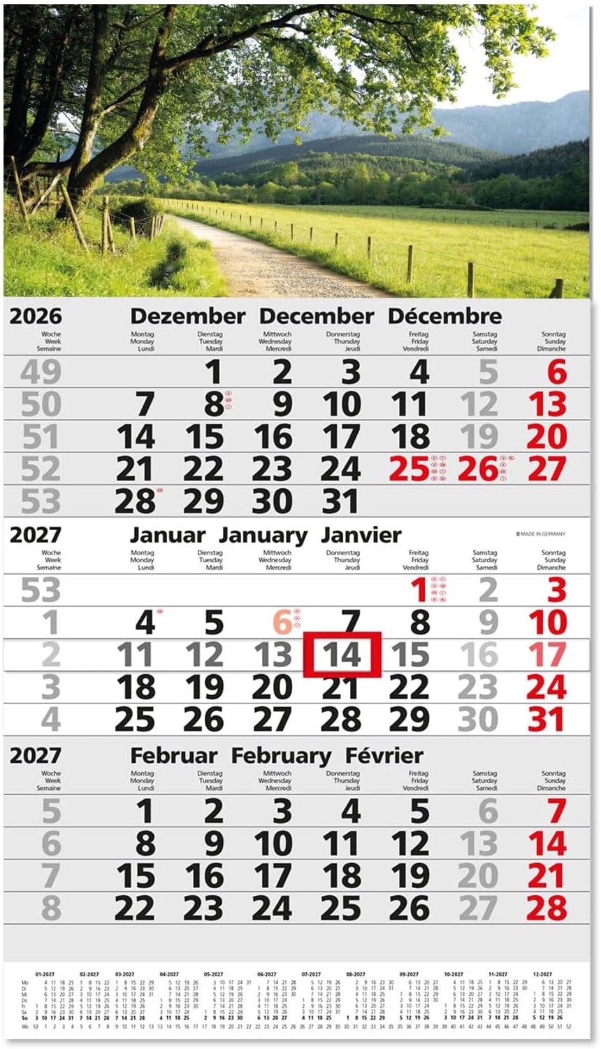 3 maandenkalender 2027 Wandelroute – tr463
