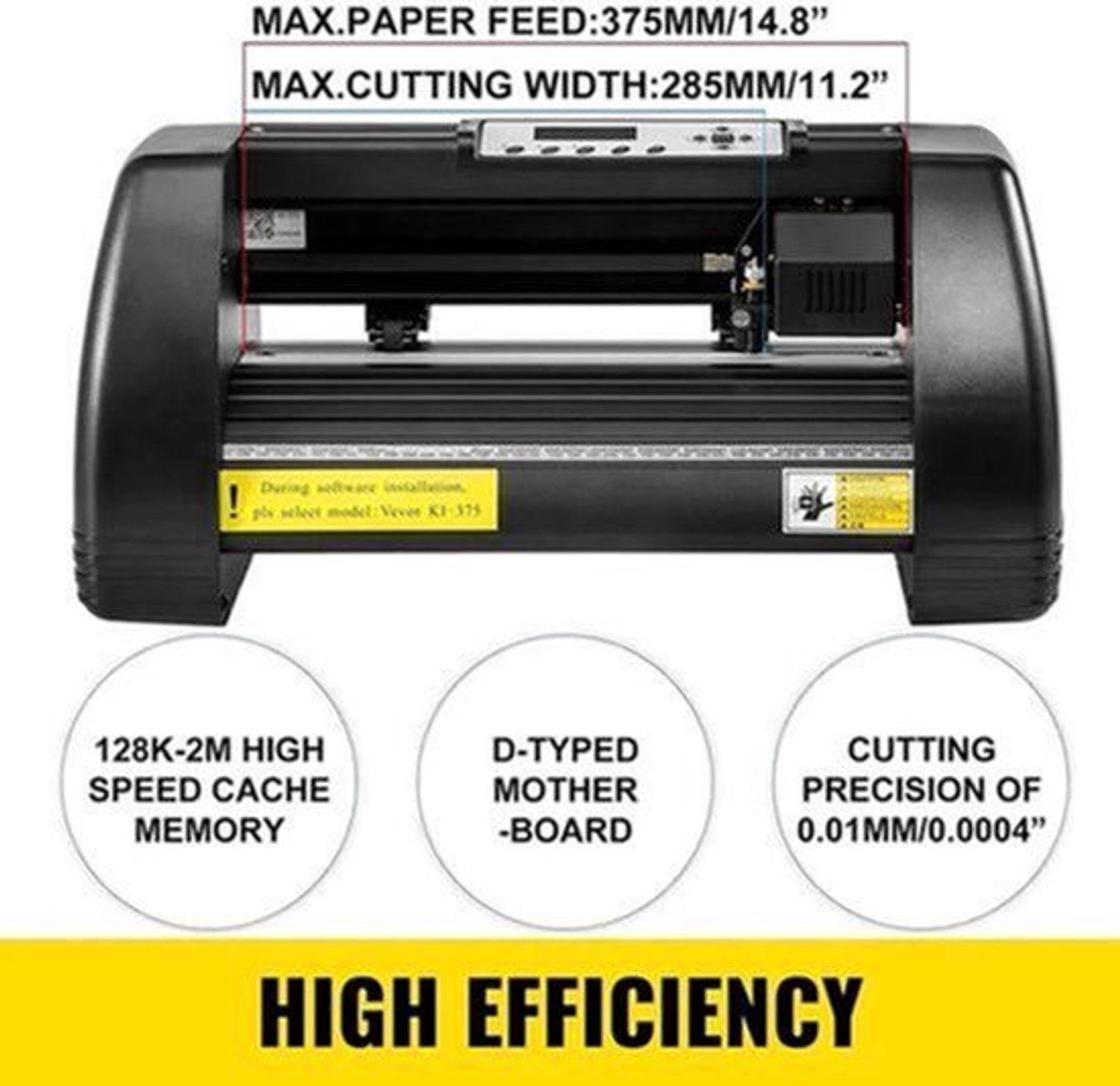 Vinyl Cutter Plotter – Vinyl Snijplotter – Stickersnijder – Creatieve Cutter – 14 Inch Snijbreedte – Instelbare Snijdruk
