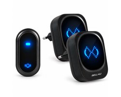 Bell4U Draadloze Deurbel – Plug & Play – 2 ontvangers – Waterdicht – Bereik Tot 200 Meter - Batterij niet nodig