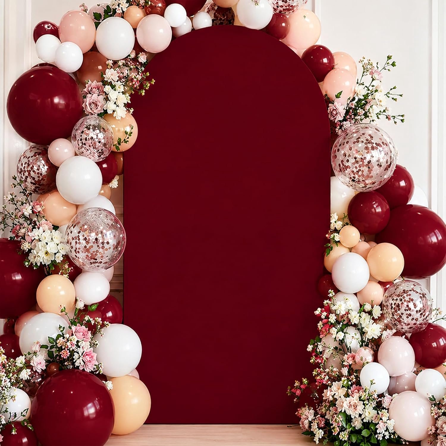 Wedding Arch Cover 80x180cm - Burgundy - Dubbelzijdig - Perfect voor bruiloften - Vemera