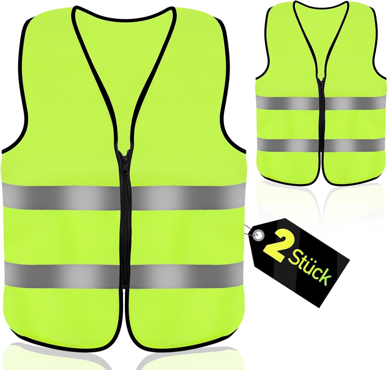 Veiligheidsvesten voor de auto, veiligheidsvest auto, veiligheidsvest auto, veiligheidsvest voor de nachtelijke pechhulp, uitgerust met hoogwaardige reflecterende strepen