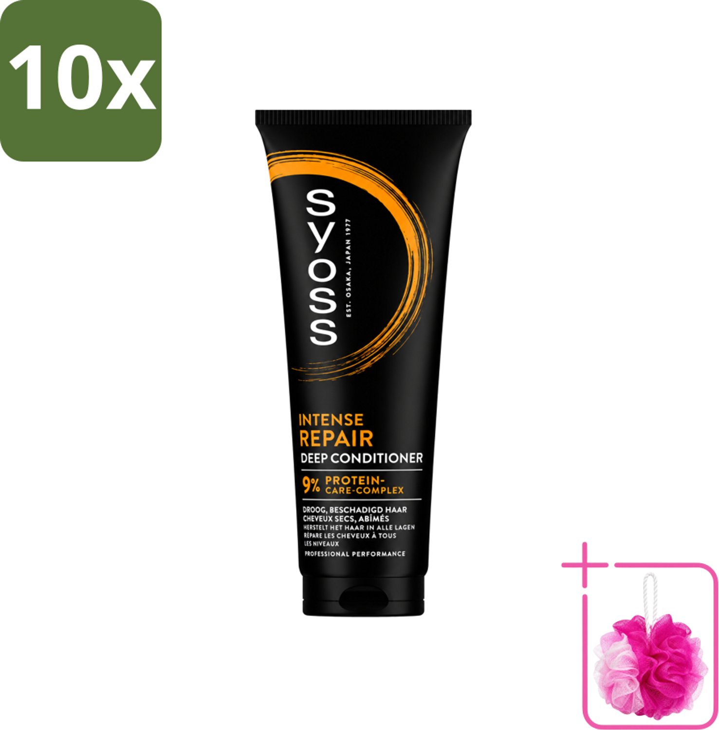 10 x Syoss - Intense Repair - Deep Conditioner - Herstelt & Versterkt - 250 ml - Bulkverpakking - Herstel haar - Douchemop - Droog haar