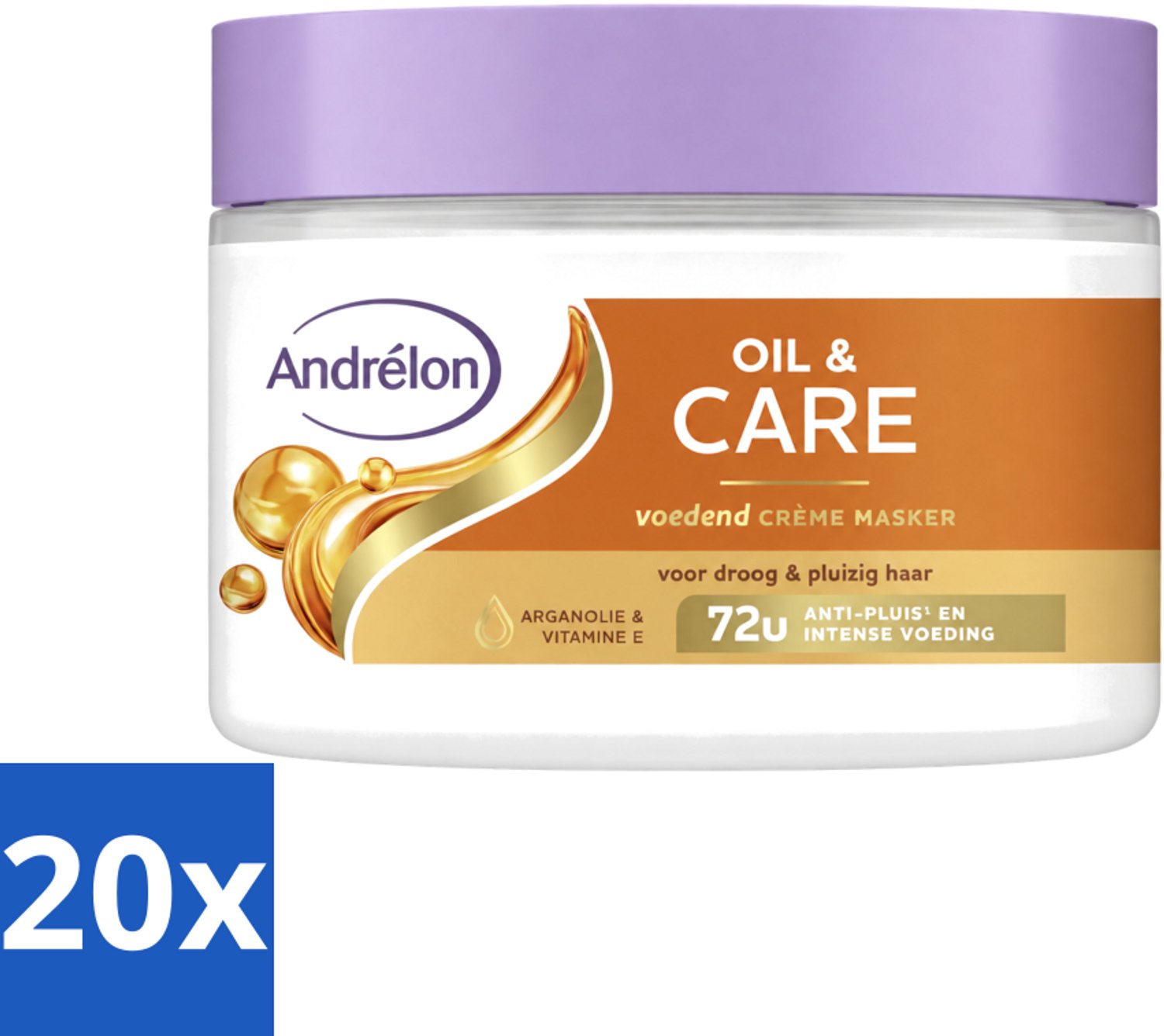 20 x Andrélon – Crème Haarmasker – Oil & Care – 300 ml - Voordeelverpakking - 20 stuks