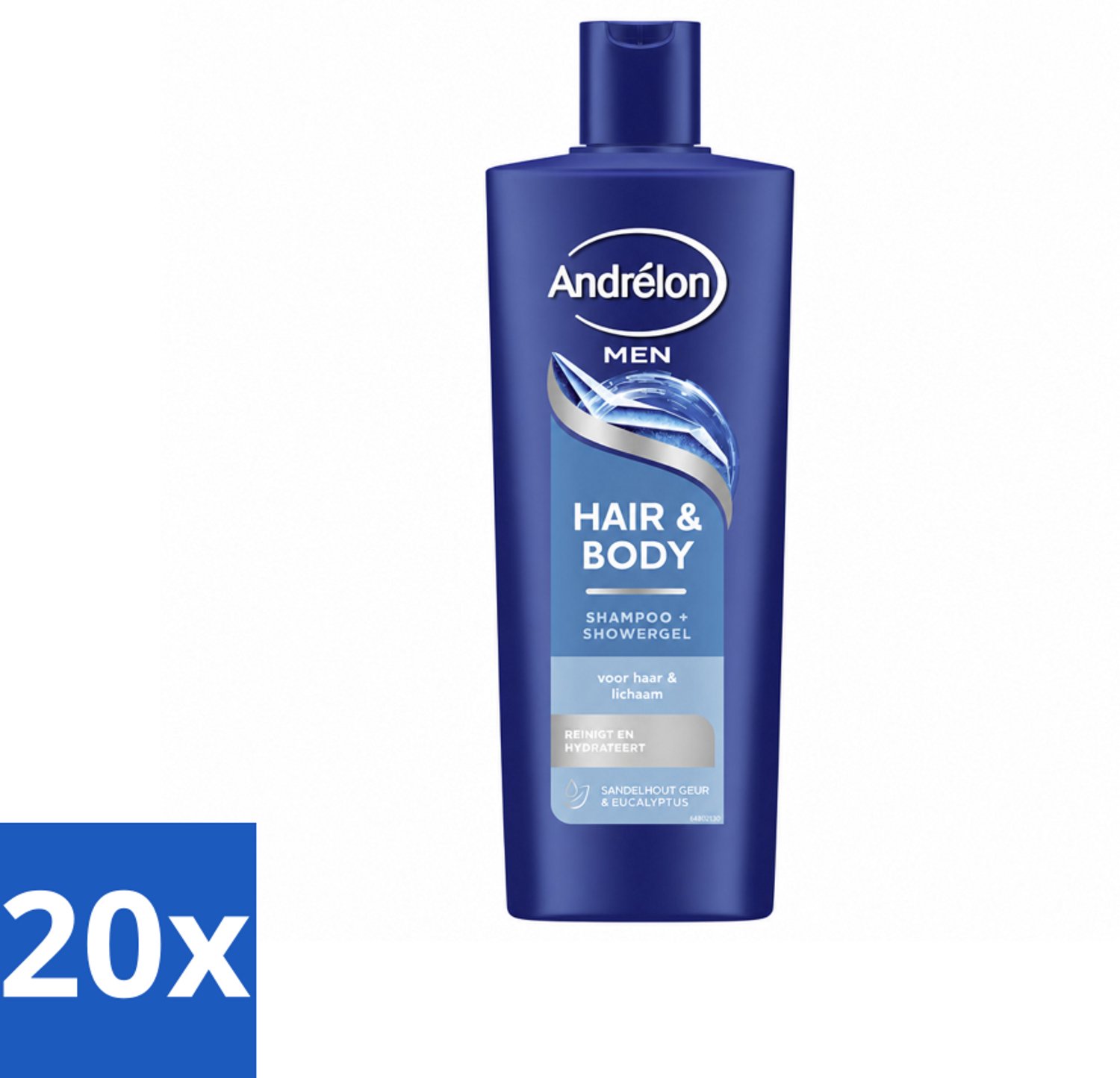 20 x Andrélon – Shampoo – Hair & Body Men – 400 ml - Voordeelverpakking - 20 stuks