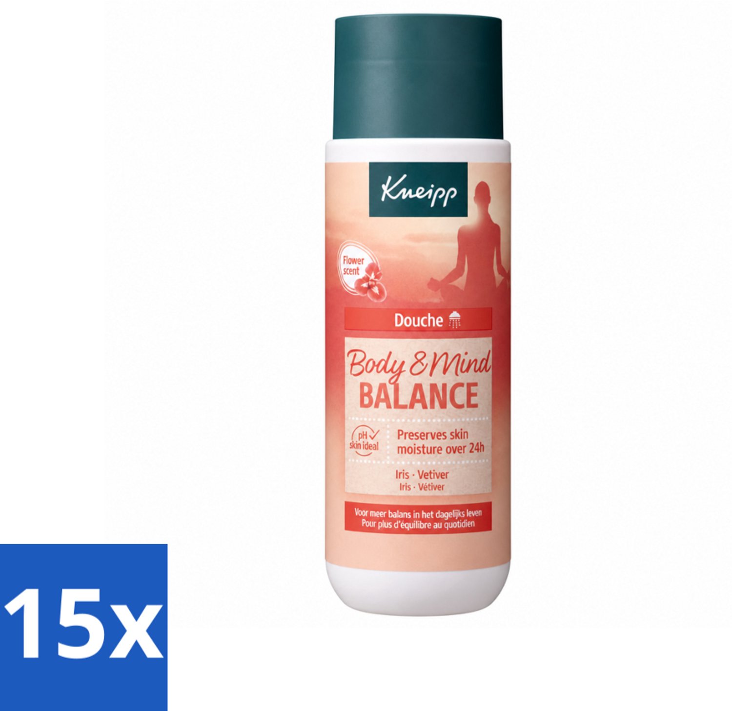 15 x Kneipp - Douchegel - Body & Mind Balance - 200 ml - Voordeelverpakking - 15 stuks