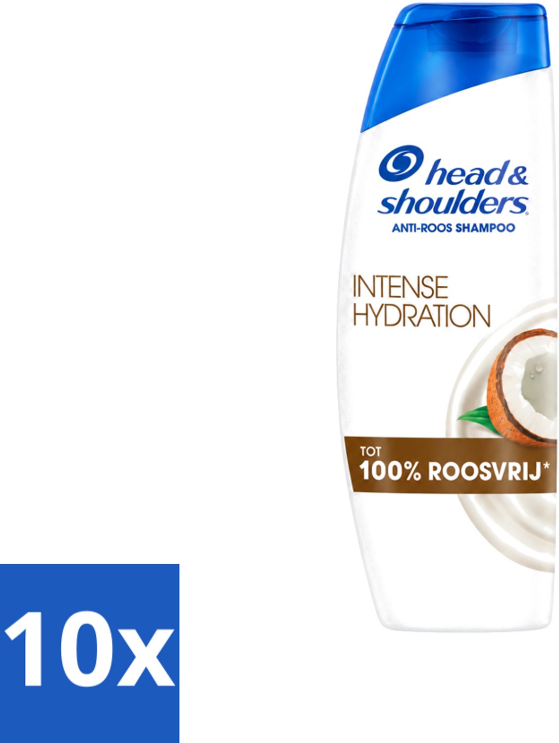 10 x Head & Shoulders - Shampoo - Intense Hydration - 100% Roosvrij - 300 ml - Voordeelverpakking - 10 stuks