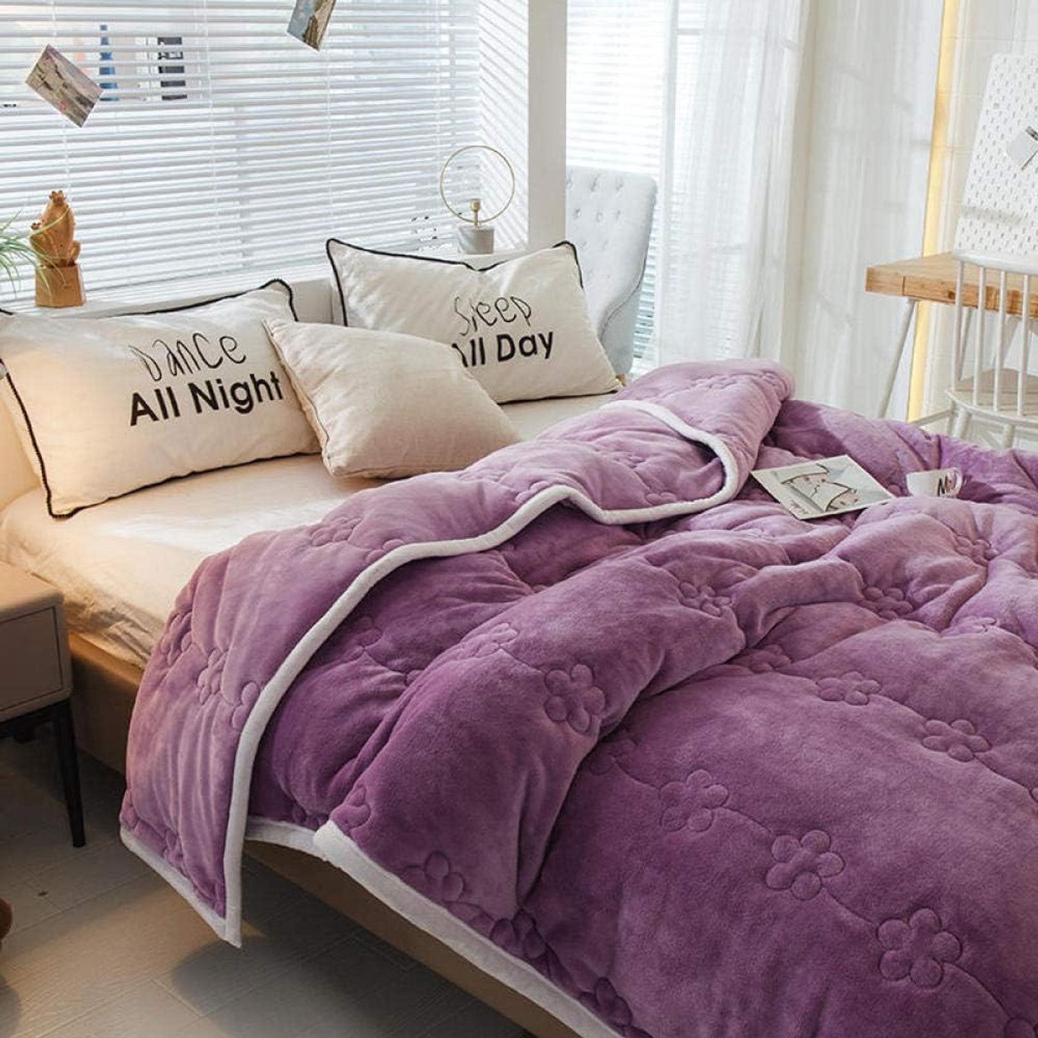 - Hoog ademend vermogen - Premium dekens - Rustig slapen voor volwassenen en kinderen, duurzame dekbedden en hoogwaardige constructie -Purper_200cmx230cm 8 kg