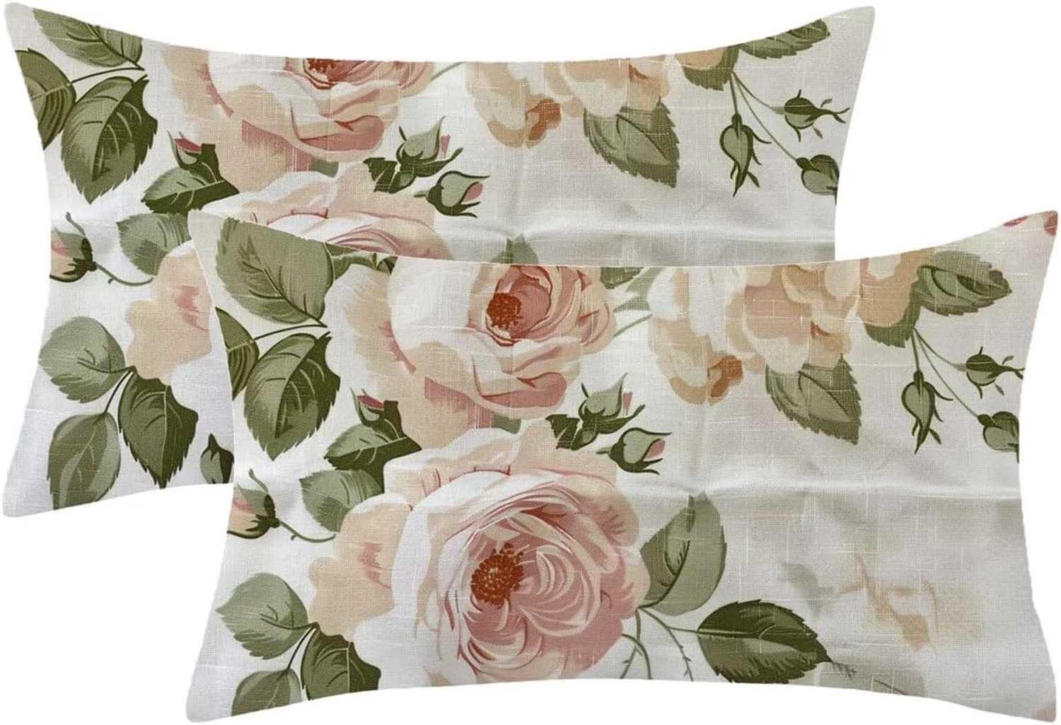 Kussenslopen, 70 x 90 cm, rechthoekige fluwelen kussenslopen, set van 2, sierkussen, bloemenpatroon met onzichtbare rits, dubbelzijdige kussenhoes voor thuis, woonkamerdecoratie, geschenken voor