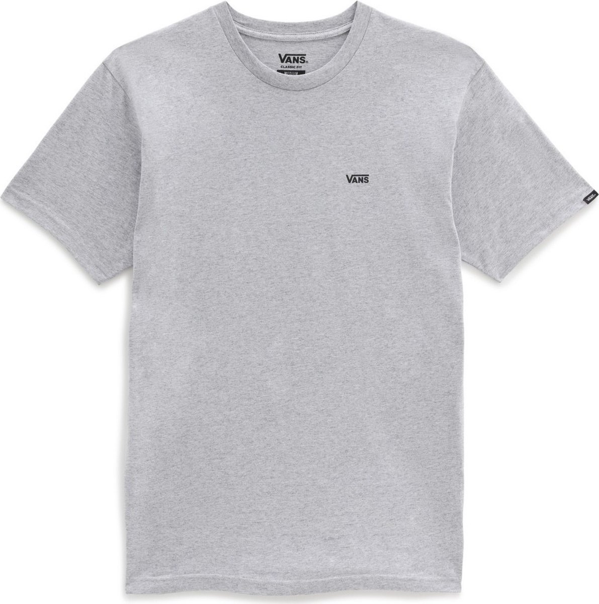 Vans Heren-T-shirt met logo op de linkerborst Athletic Heather Zwart