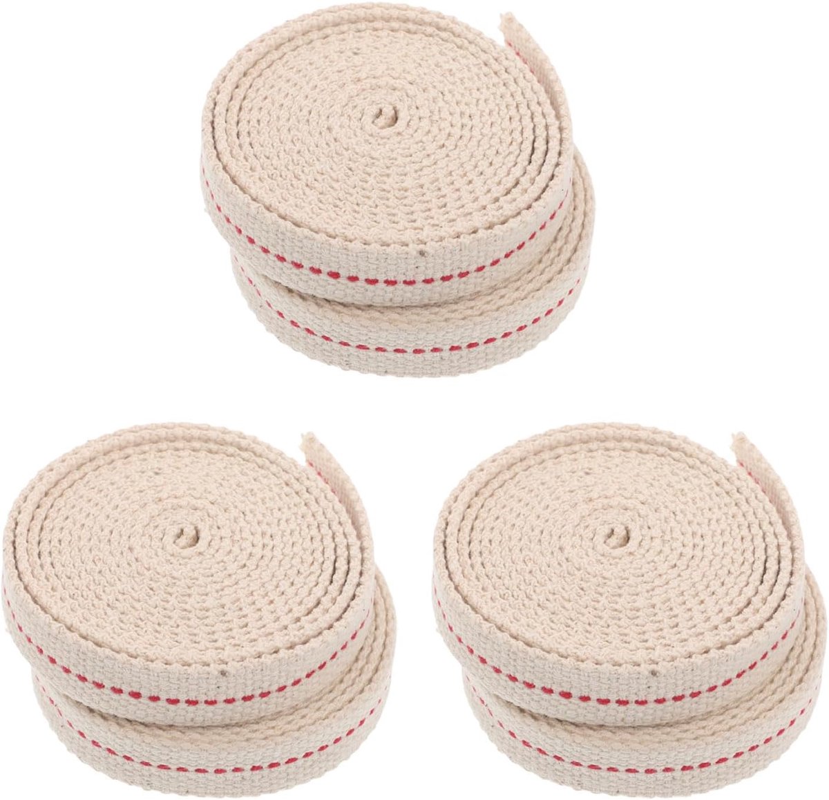 6 rollen/6 meter olielamppit, 1,8 mm brede platte katoenen lantaarnpit voor olielampen, petroleumbranders of paraffinebranders, 1 meter per rol