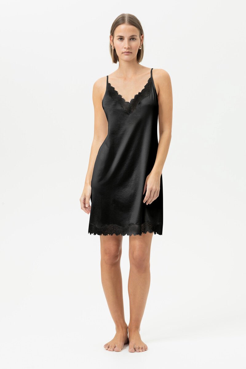 Mey Negligé Pure Shine Lace Kort Zwart - Zwart