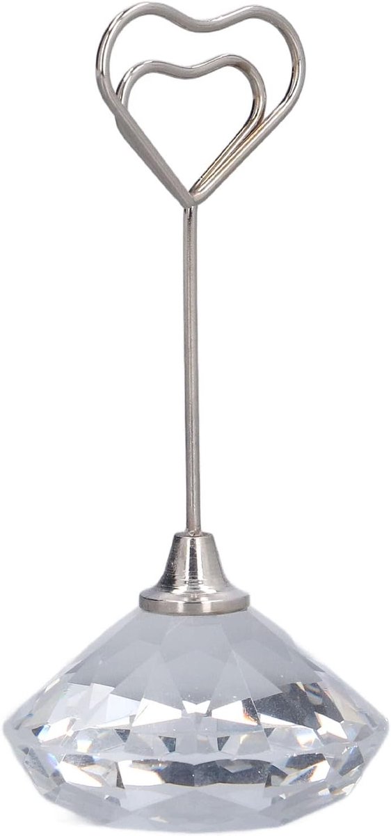 Hartvormige Stabiele Metalen Plaatskaarthouder, Tafelnummerstandaarden Voor Woonkamer, Eetkamer, Bureau(12CM)