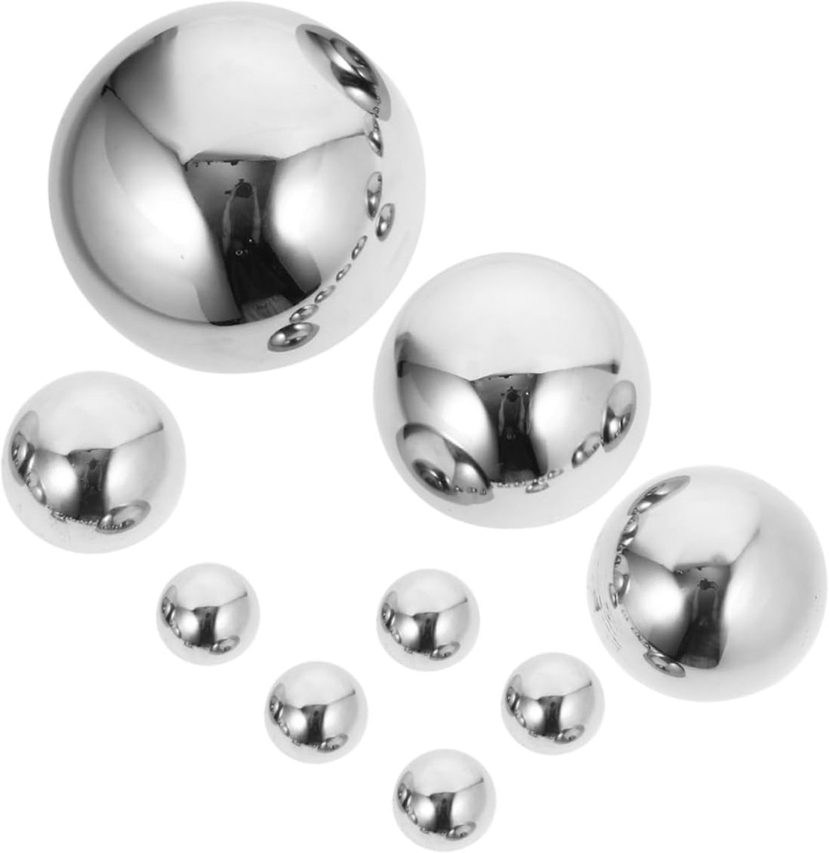 9stuks Delige Van Roestvrijstalen Reflecterende Halve Bollen Voor Tuin Decoratie Polished Half Gazing Globe Voor Binnen Buiten Voor Tuin Keuken Woonkamer