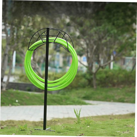 Slangenhanger voor Buiten Decoratieve Opslag Organizer voor Tuinslangen Eenvoudig Te Installeren Zwart — afbeelding 3