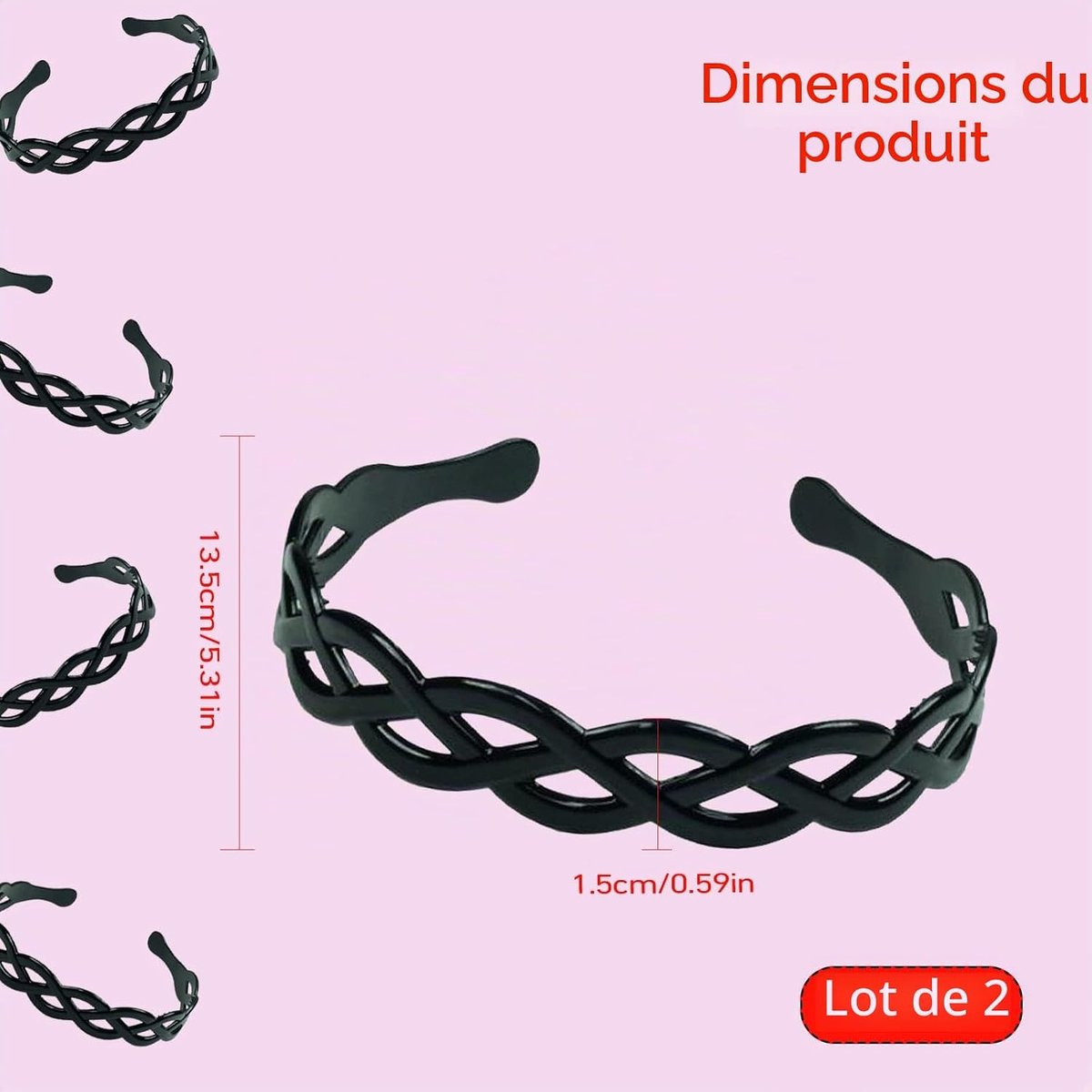 Eenvoudige zwarte haarband Geschikt voor volwassenen, Geschikt voor het wassen van het gezicht, haaraccessoire Geschikt voor vrouwen, haarclip om losse haren en pony netjes te houden, antislip haarband.