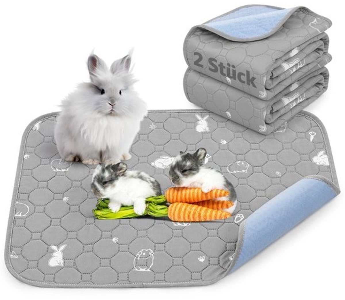 Dailygoods- Wasbaar pipipad - Onderlegger voor cavia’s - Antislipuitvoering - Extra absorberend - Houd kooien droog en schoon - Veilig voor huisdieren