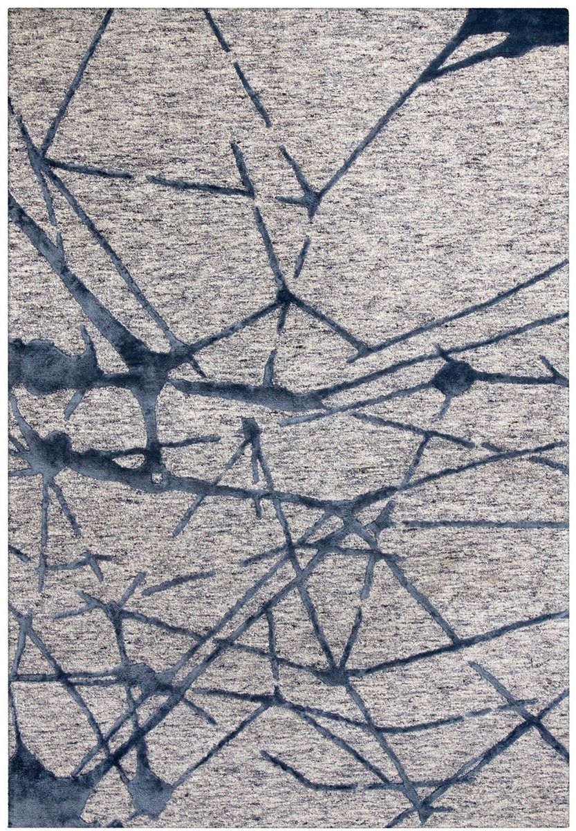 Dutch XXL Design Vloerkleed | Tapijt | Damast | Abstract | Grijs | 140x200 cm