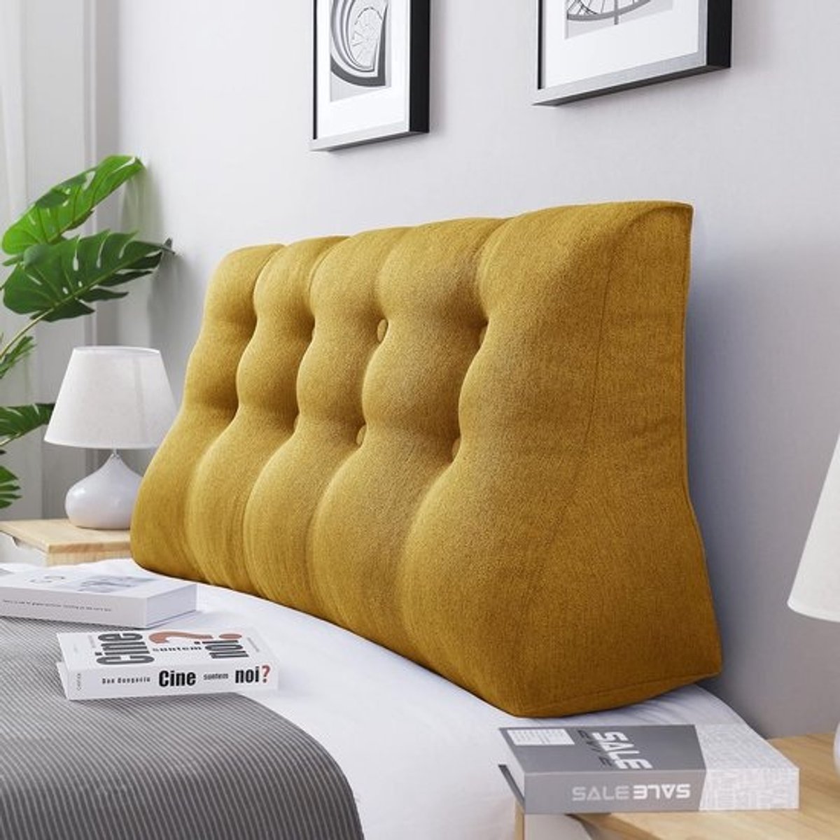 Groot rugkussen met hoge rugleuning voor bed en sofa - nek- en lendensteun