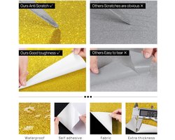FunStick 40CMX 6M Wallpaper Gold Glitter Foil Self Adhesive Glitter Film For Wall Plotter Self Adhesive Foil Furniture Adhesive Foil Decoration Furnit