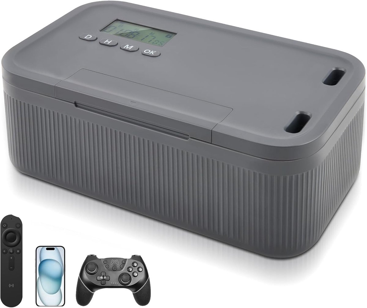 Veilige Box met Timer voor Telefoon, Snacks en Alcohol - Zelfbeheersing, Anti-Verleiding en Organisatie voor Kinderen en Volwassenen