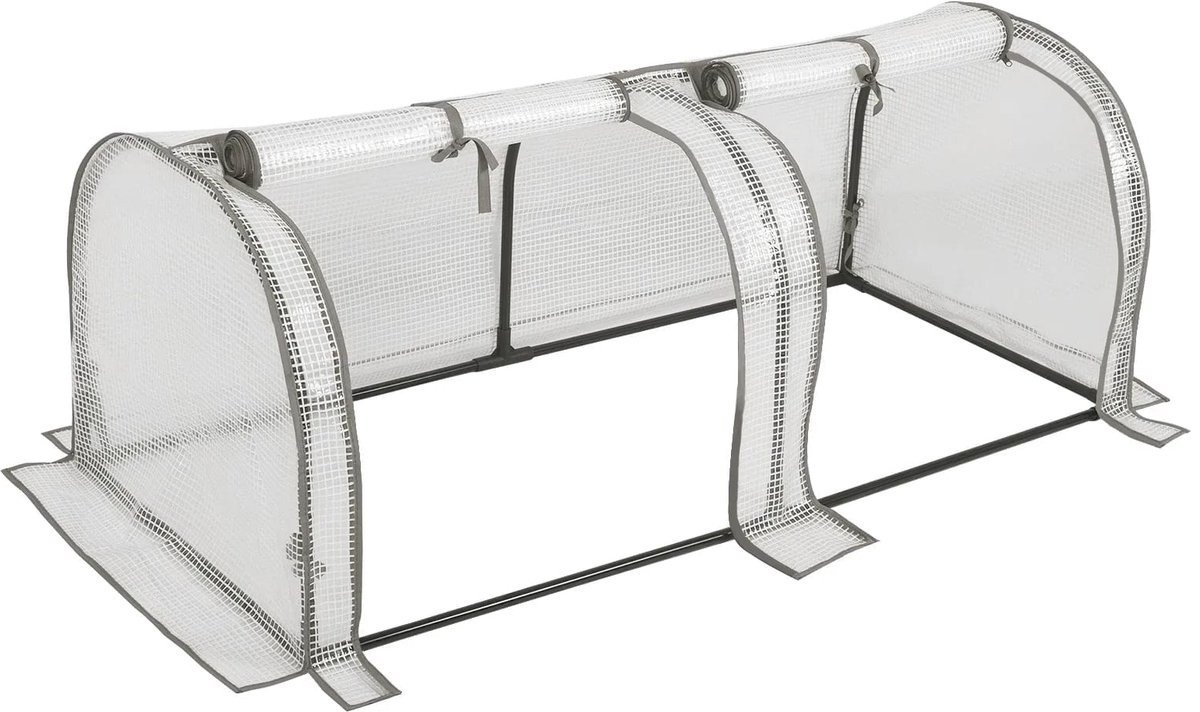 Klarven® Folie Broeikas Wit - Kweekkas - Plantenkas - UV-Bestendig, Waterdicht - Voorkant Volledig Te Openen - B69xd49xh158cm
