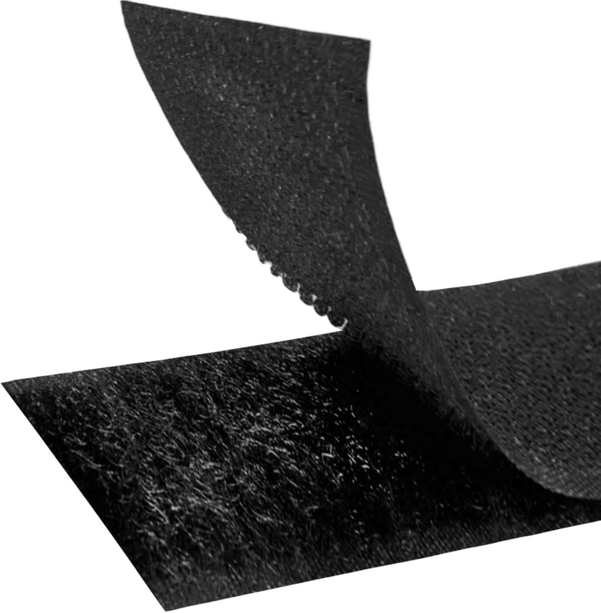 Klittenband - Zwart - 0,5 Meter x 100 mm - Dubbelzijdig Naaibaar - Voor Kleding en Doe-Het-Zelf