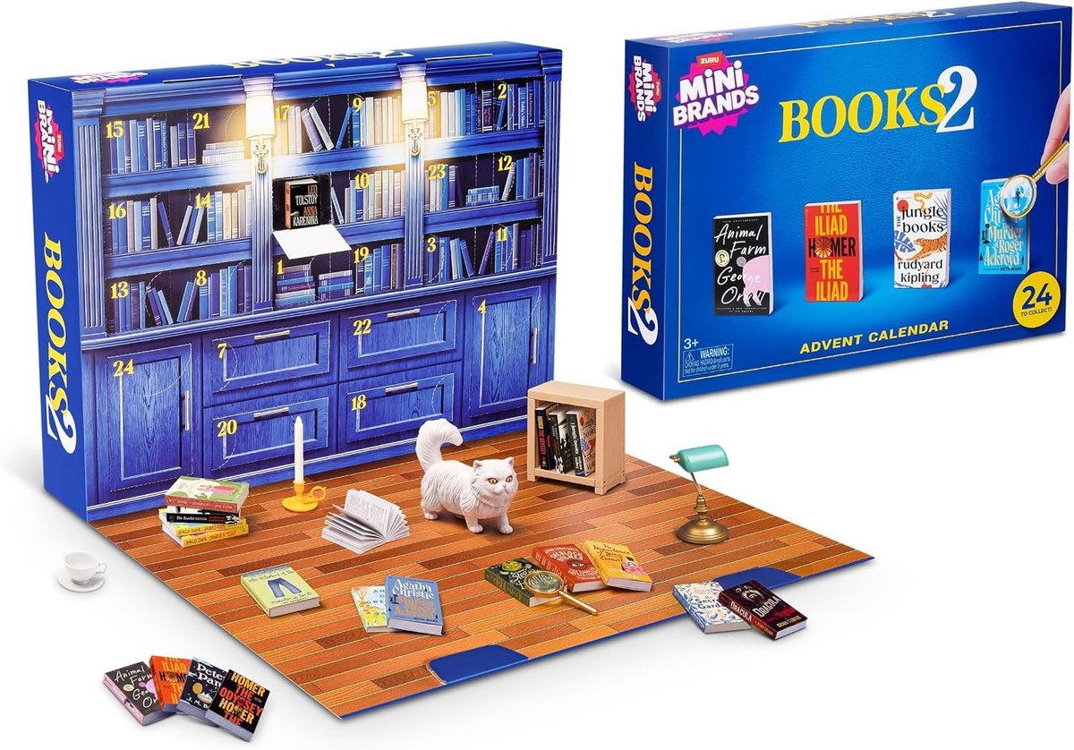 Adventskalender - Boeken - 24 Miniaturen - Seizoensgebonden Verzamelobjecten - Voor Kinderen en Verzamelaars