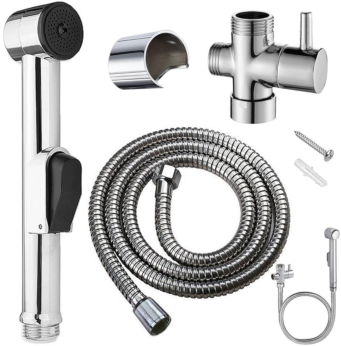Elzusha - Handdouche Set met 150 cm Slang voor Badkamer en Keuken