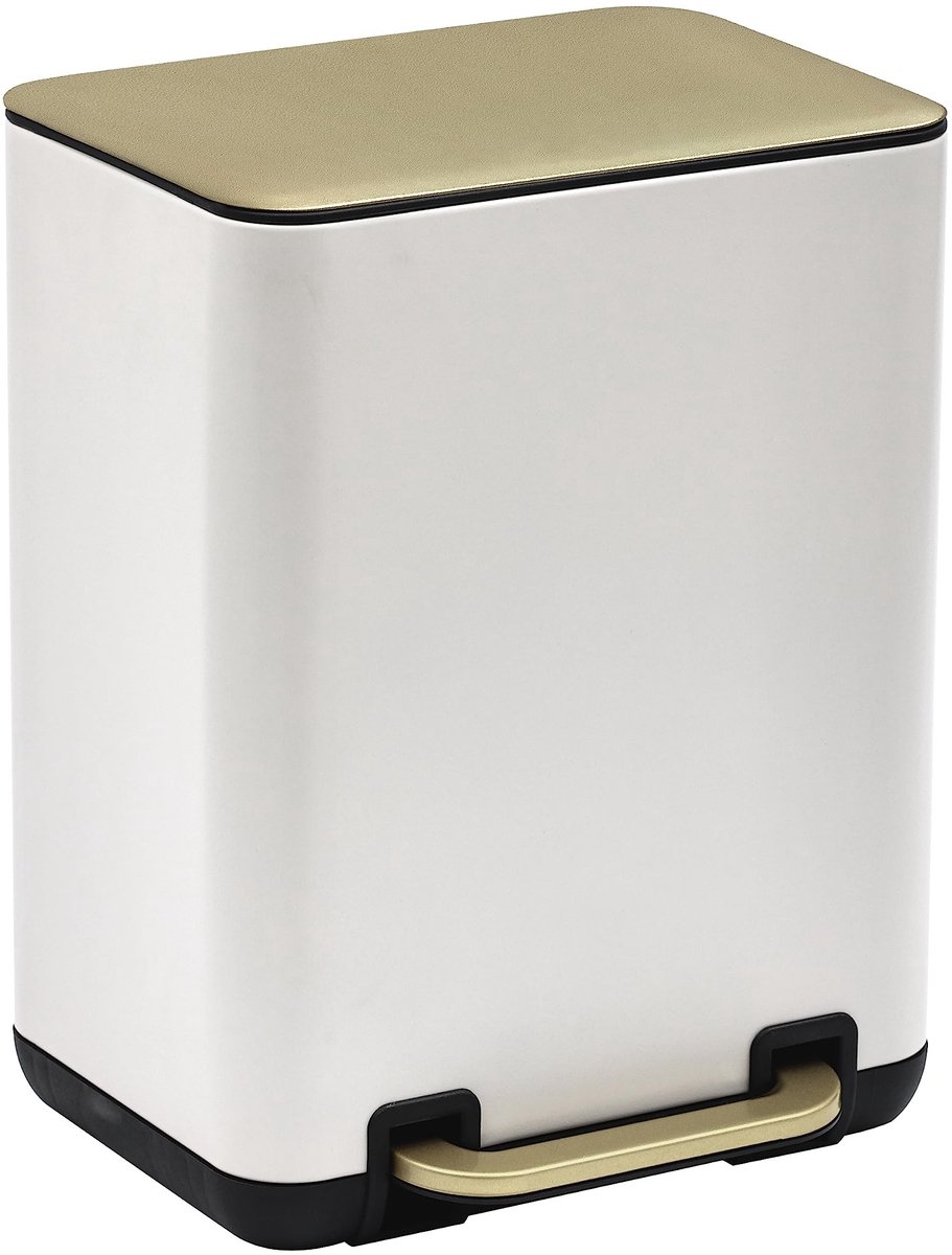 Elzusha - 6 Liter Afvalbak met Binnenemmer, Rectangular en Zacht Sluitmechanisme