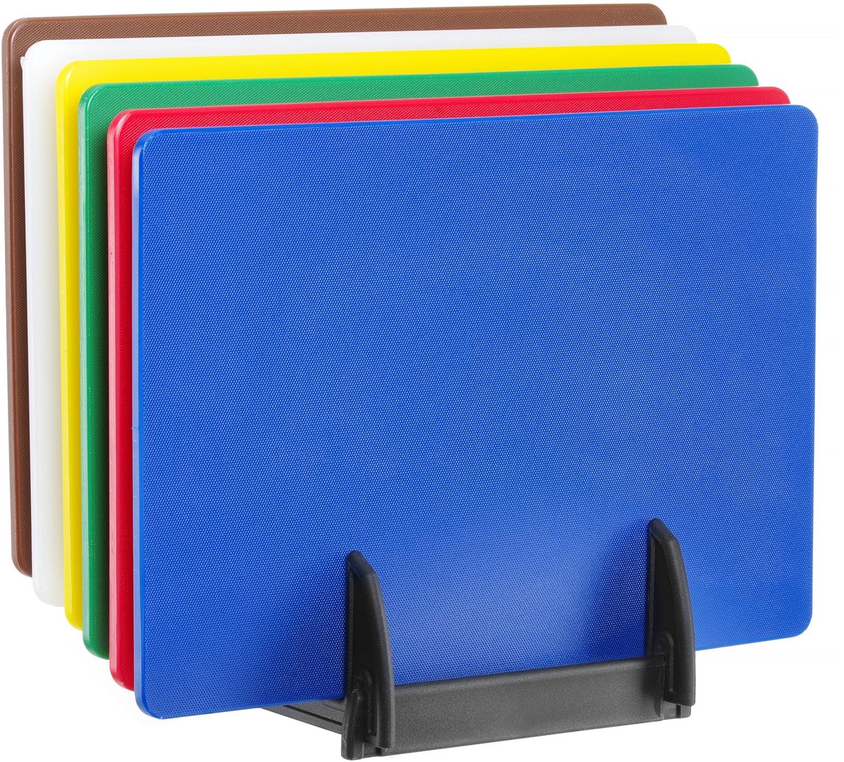 Elzusha - Snijplankenset met standaard - 6 kleuren, 450 x 300 x 10 mm
