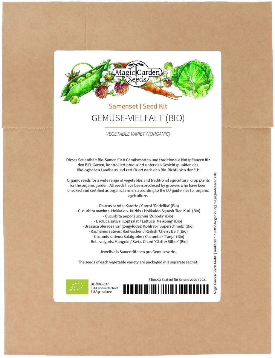 Elzusha - Biologische Groentezaadset met 8 Variëteiten voor de Tuin