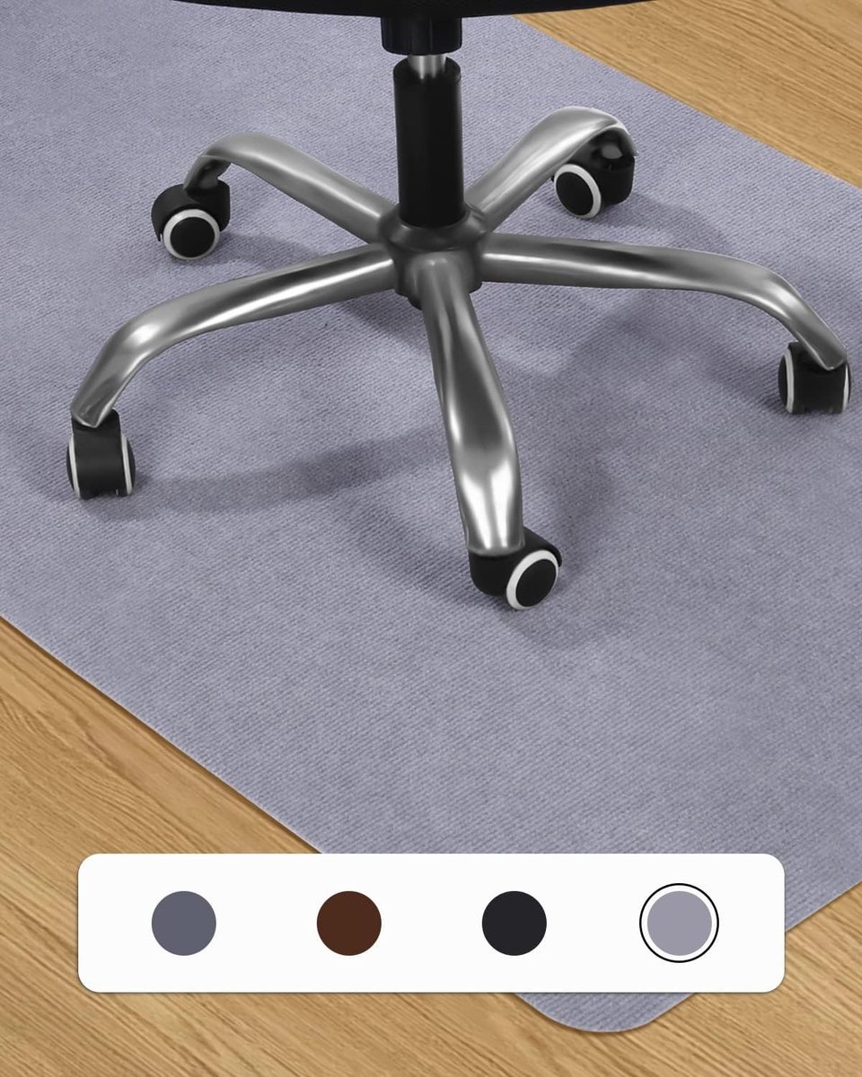 Vloermat voor bureaustoelen 90 x 140 cm, krasbestendig, bescherming voor laminaat en houten vloeren, lichtgrijs