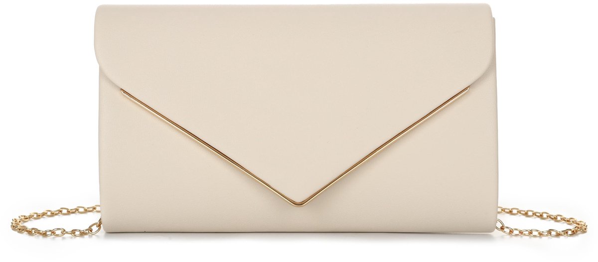 Elzusha - Clutch Portemonnee - Formele Avondtas - Beige