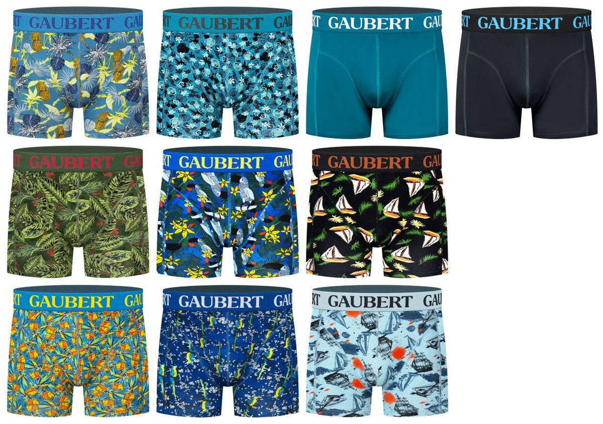Gaubert Heren Boxershorts 10-pack - Natuur - Katoen