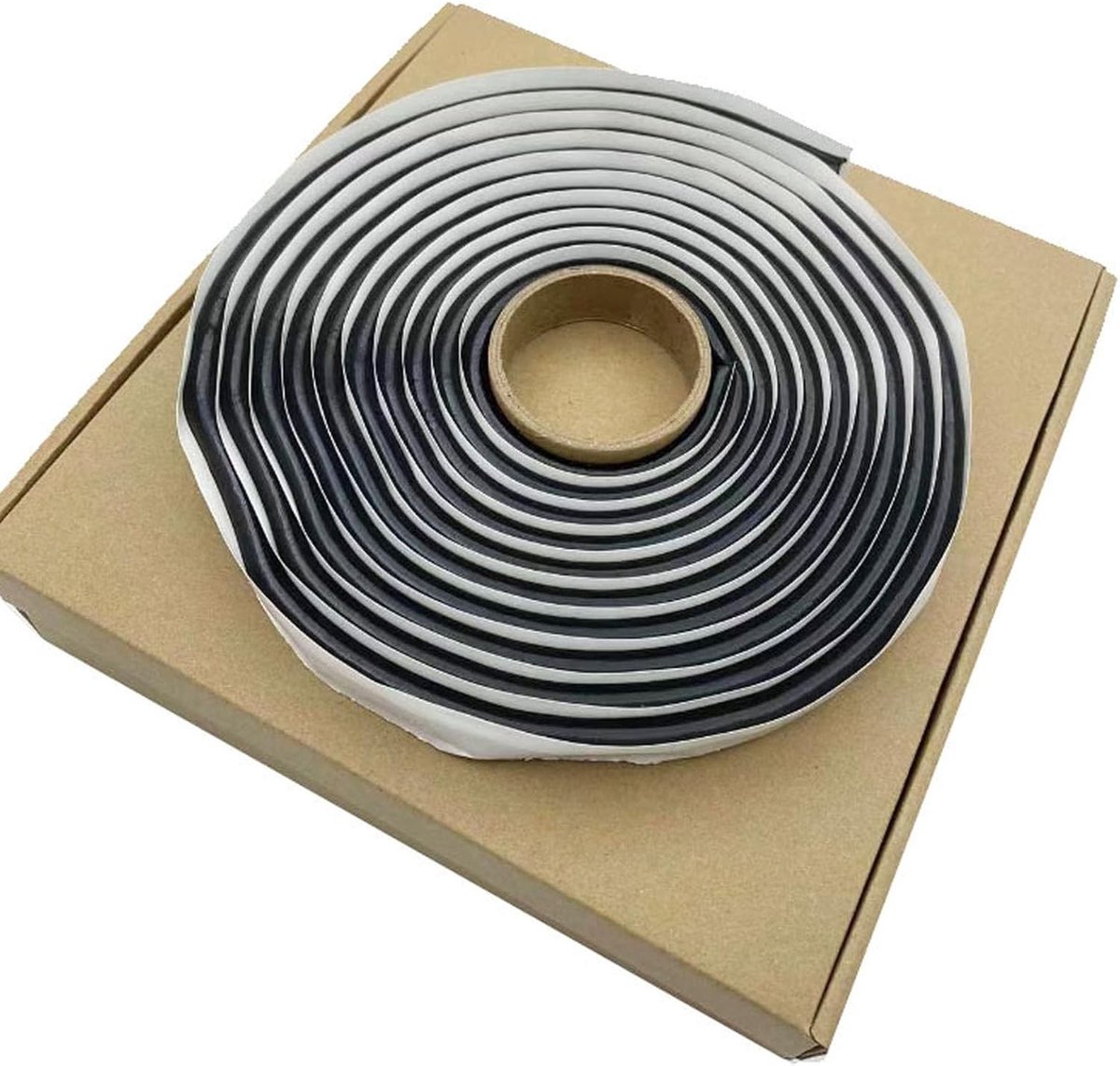 Butyl koord - Zwart - 3,8-4 m - Ronde butylrubberen afdichtband voor camper en auto