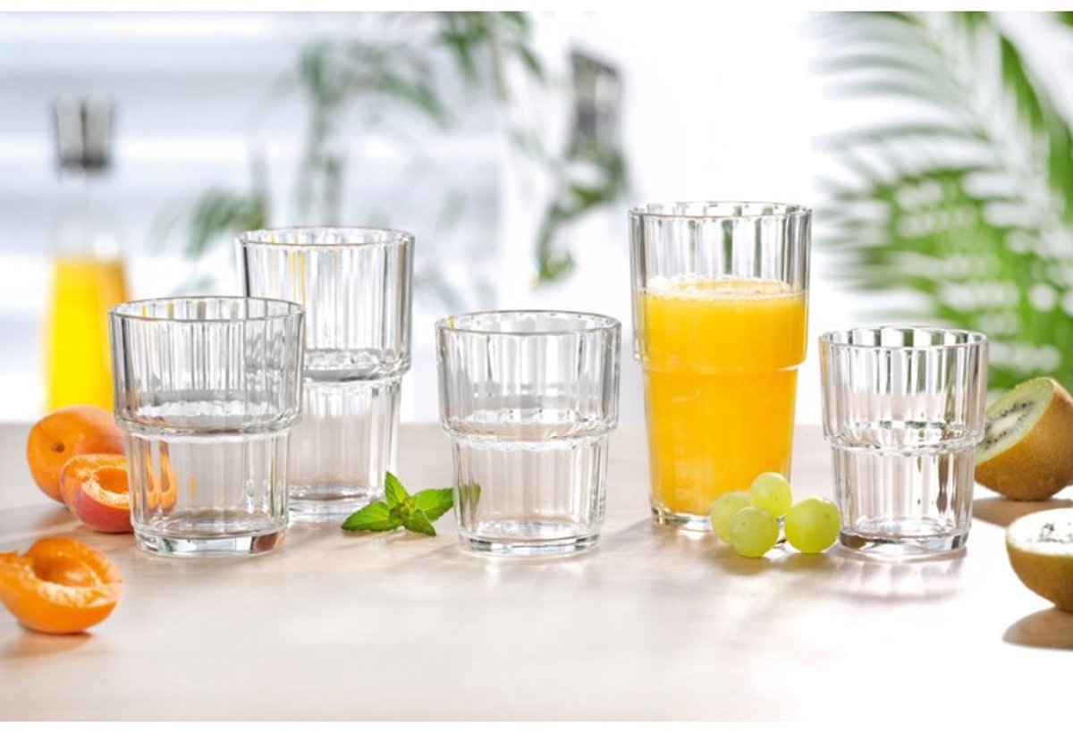 Esmeyer Arcoroc drinkglas NORVEGE, 0,20 liter, gehard glas, 6 stuks