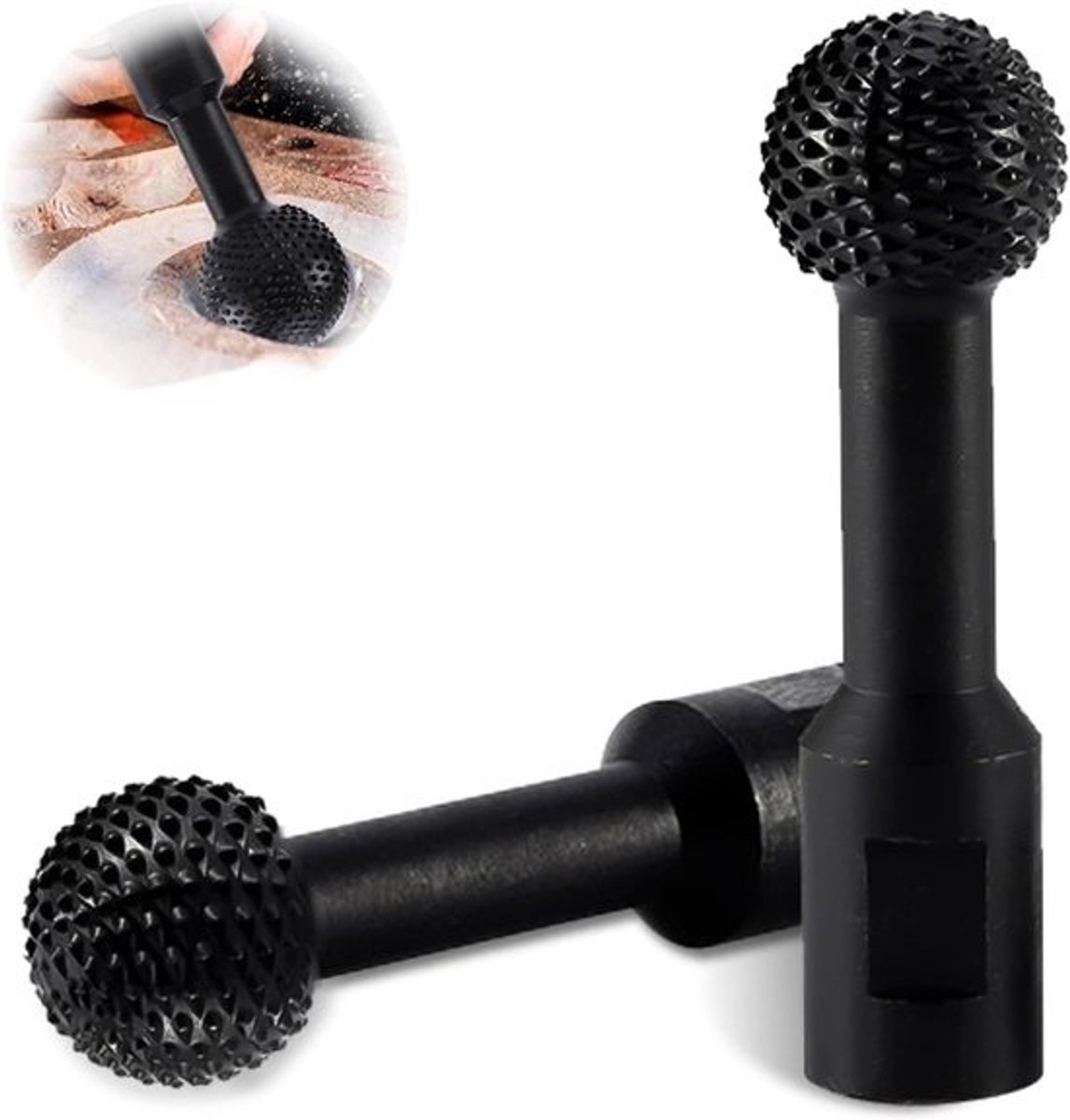 25 mm kogelfrees voor houtsnijwerk - Voor haakse slijpers van 115 en 125 mm