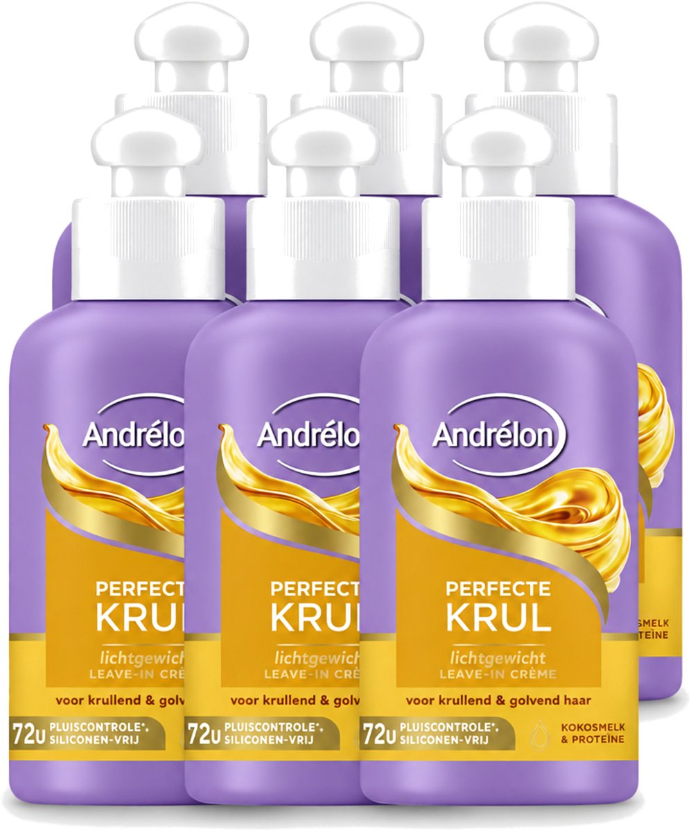 6 x Andrélon – Leave-In Crème – Perfecte Krul – 200 ml - Voordeelverpakking - 6 stuks