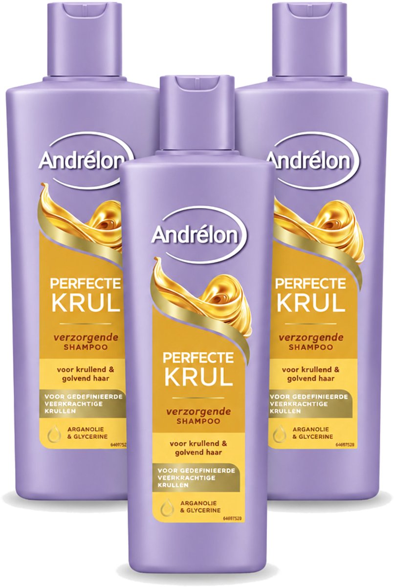 3 x Andrélon – Shampoo – Perfecte Krul – 250 ml - Voordeelverpakking - 3 stuks