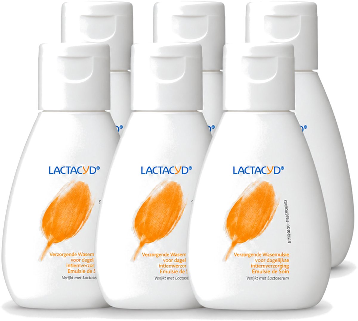 6 x Lactacyd – Verzorgend – Mild en pH-vriendelijk – 50 ml - Voordeelverpakking - 6 stuks