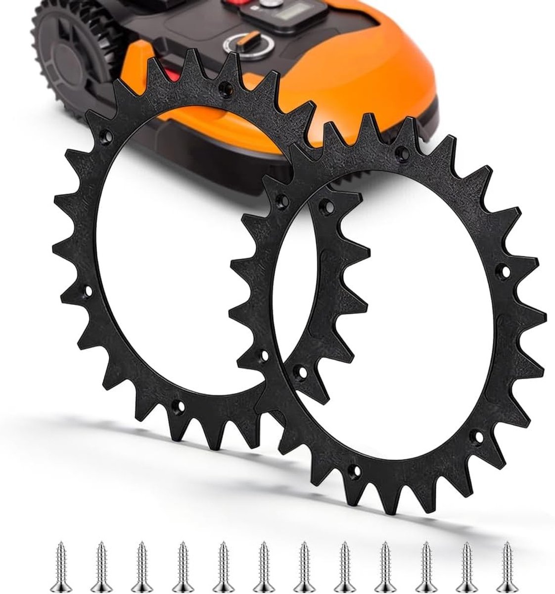 2 Stuks Robotmaaiers Spikes met 14 Schroeven, Geschikt voor Robotmaaiers met 205mm Wielen, Verbeterde Grip en Stabiliteit voor Perfecte Grasverzorging