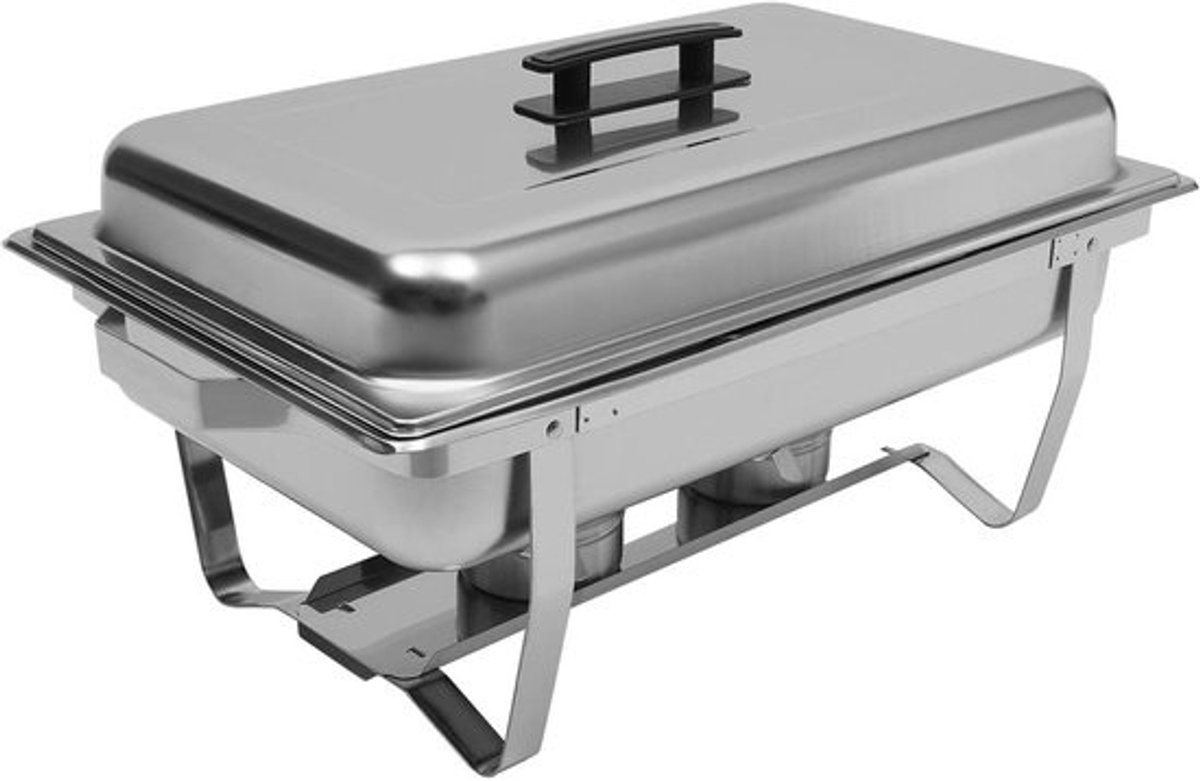 Buffetverwarmer - Roestvrij staal - Warmhoudbak - Voor serveren - Voor feesten en buffetten - Grote capaciteit - 85 l - 60 x 345 cm - Metaal